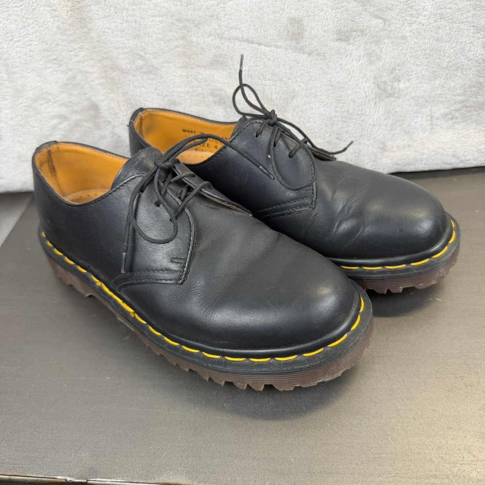 Dr. Martens 1461/59 Made in England Black Leather Oxford Shoes Kids Size 4